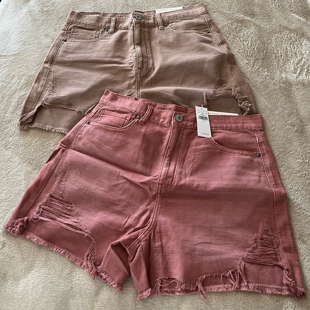 2 pairs of American Eagle high rise shorts